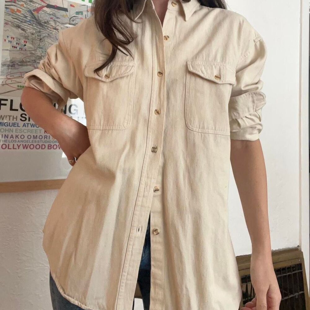 Men's Cream Western Shirt Shirt